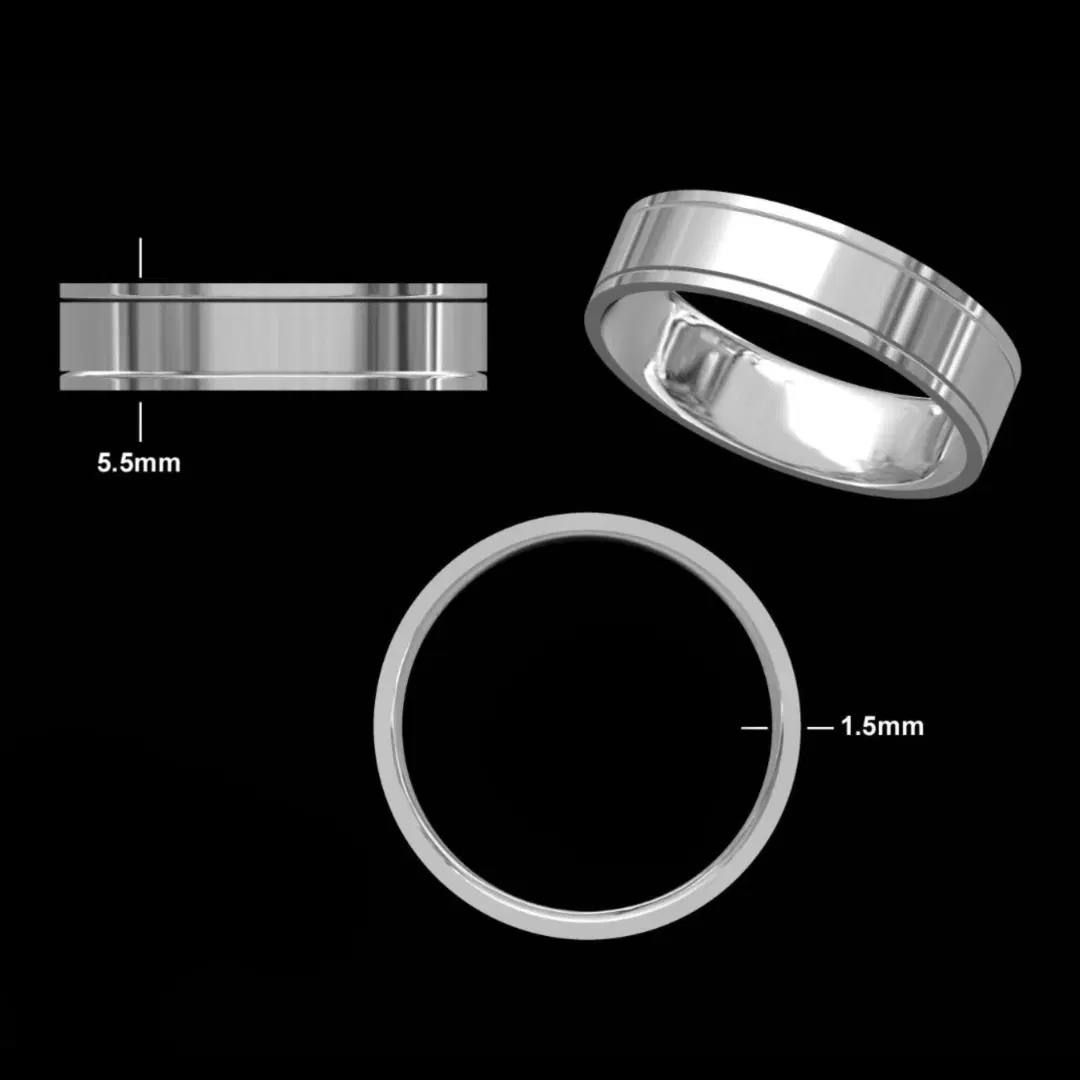 Drishti Jewels Classic Plain Band image 3