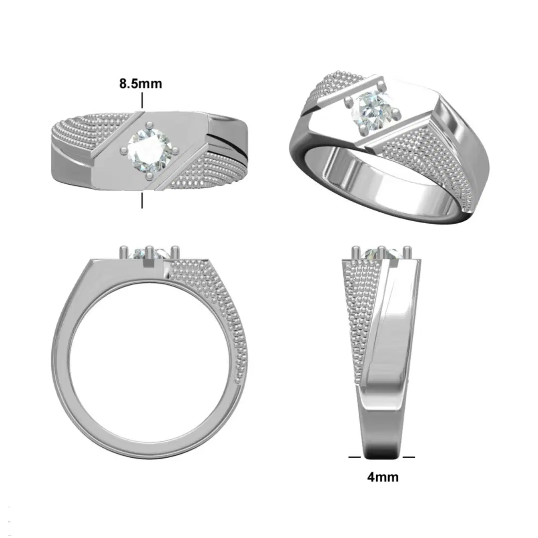 Drishti Jewels Solitaire Mens Ring