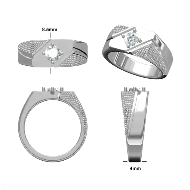 Drishti Jewels Solitaire Mens Ring