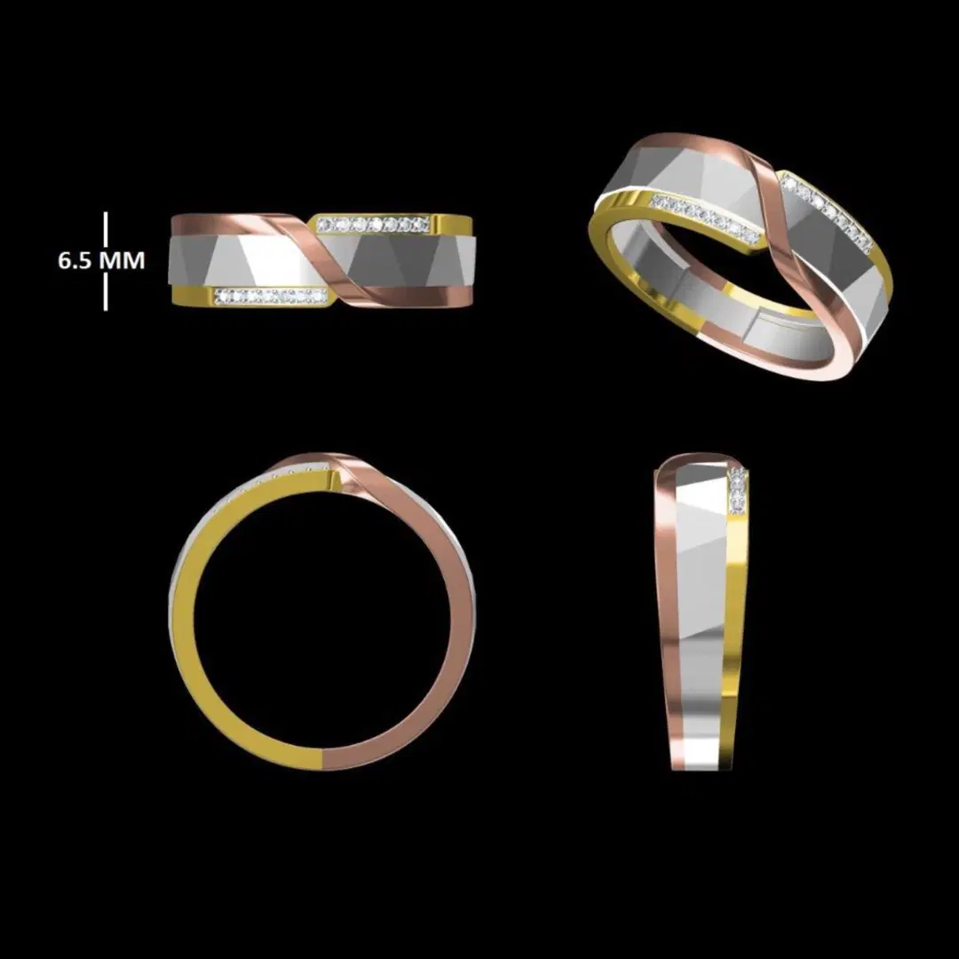 Drishti Jewels Three Tone Mens Band image 3